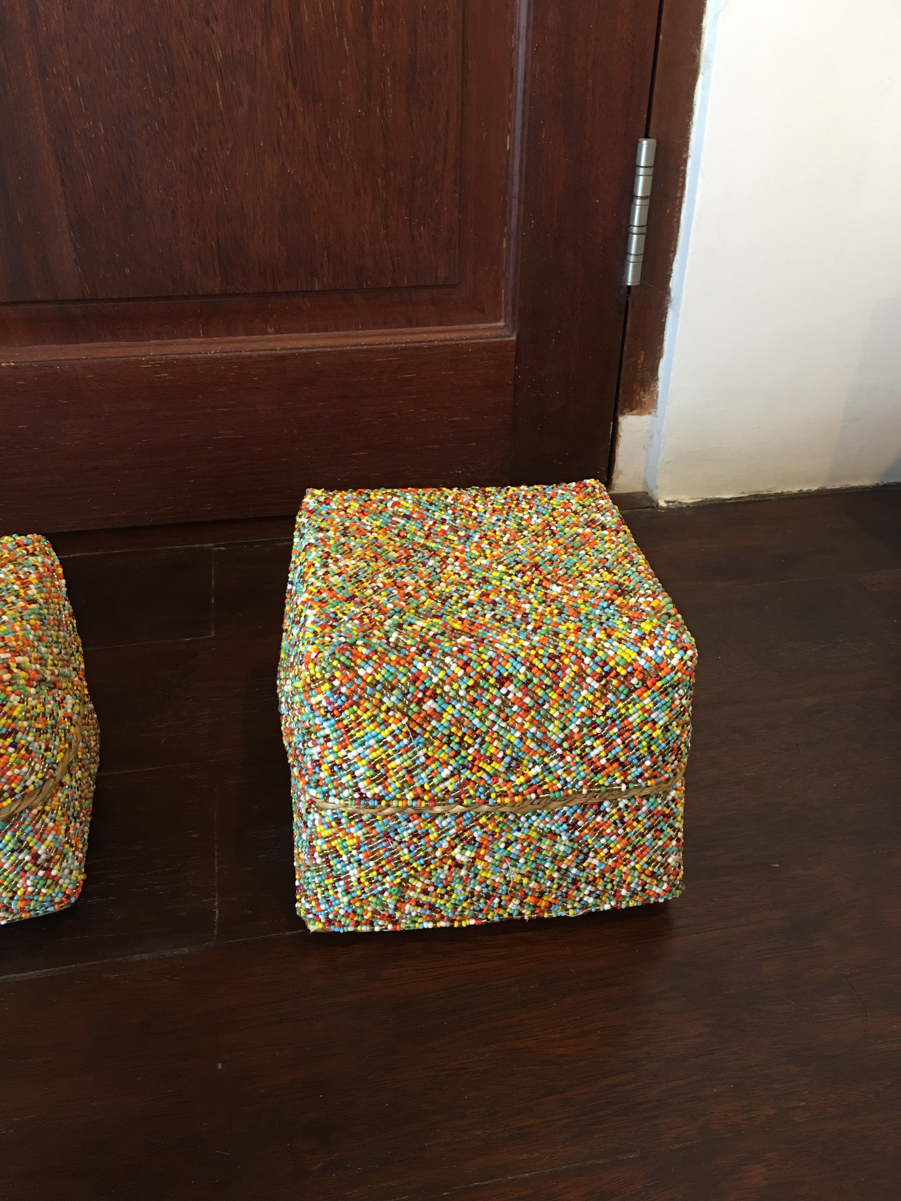 BEADED BOXES LARGE NO 14 MULTICOLORED