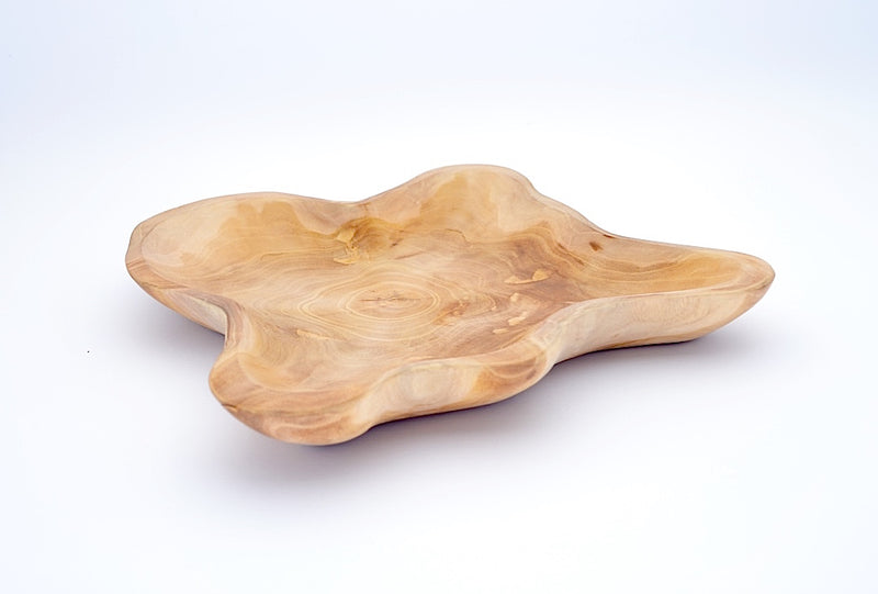 TEAK SMALL ROOT GEMBOL PLATTER