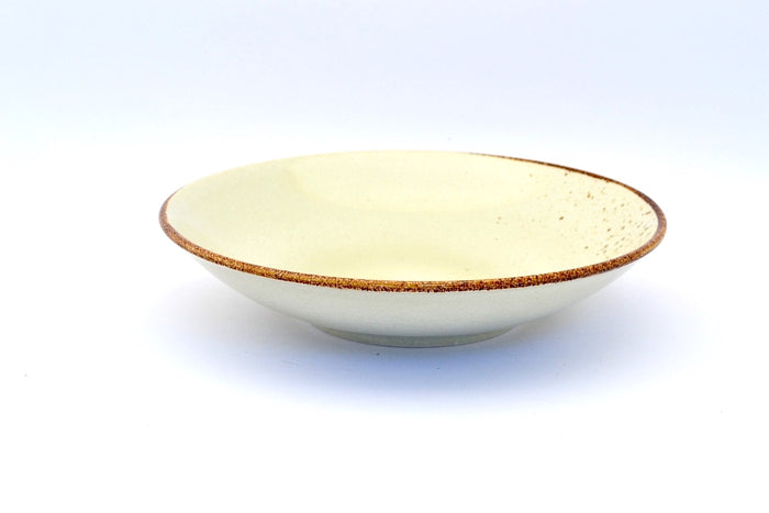 CHANTRICE GOLD SPLATTERED SOUP PLATE BEIGE