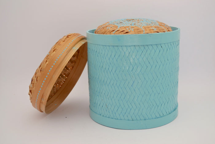 Basket Bamboo Roti Painted Set 17 Large/Medium/Small